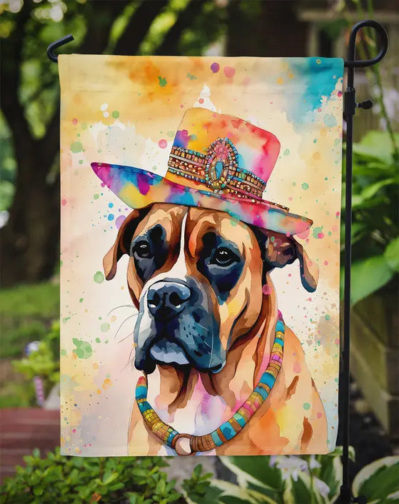 Boxer Hippie Dawg Garden Flag Caroline's Treasures