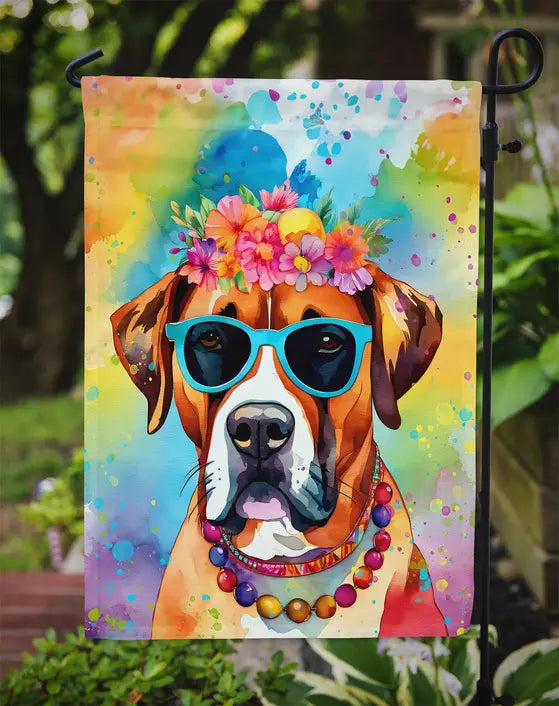 Boxer Hippie Dawg Garden Flag Caroline's Treasures