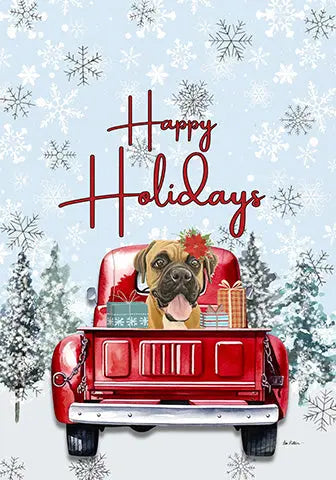 Boxer - Hippie Hound Studio Best of Breed Holiday House and Garden Flag Best of Breed