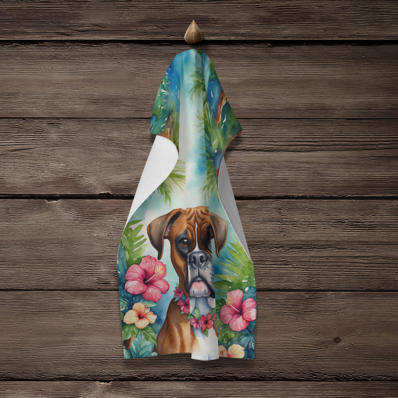 Boxer Luau Pair of Pot Holders Caroline's Treasures