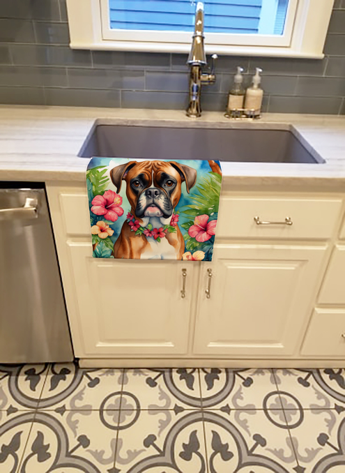 Boxer Luau Pair of Pot Holders Caroline's Treasures