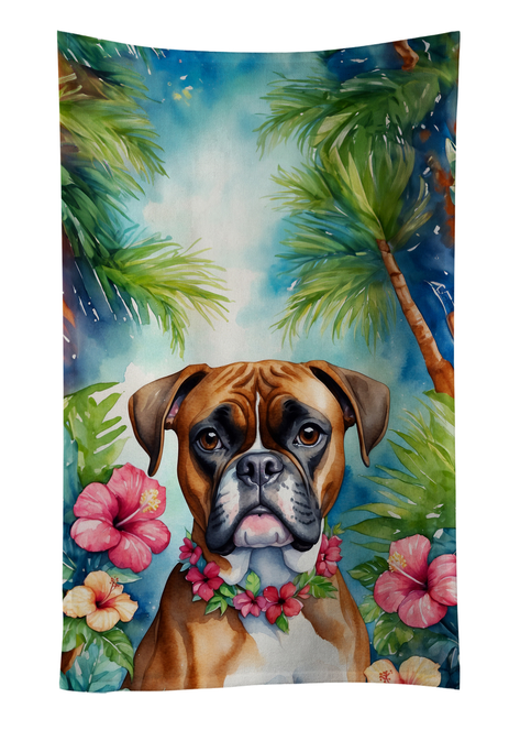 Boxer Luau Pair of Pot Holders Caroline's Treasures