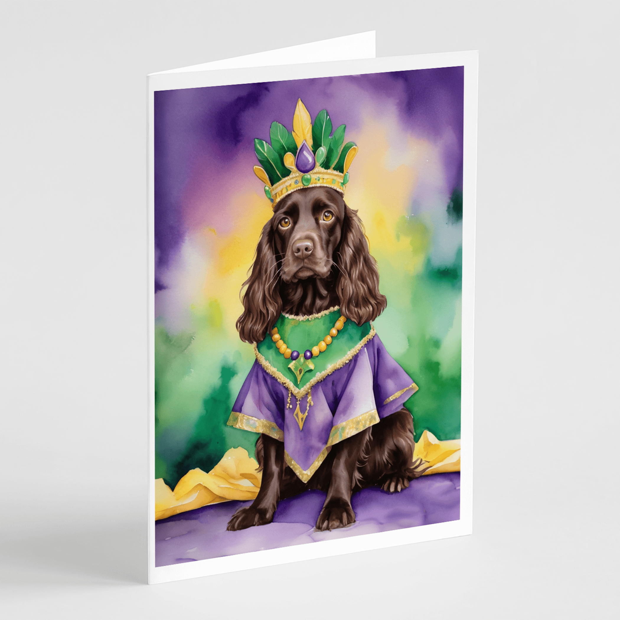 Boykin Spaniel King of Mardi Gras Greeting Cards Pack of 8 Caroline's Treasures