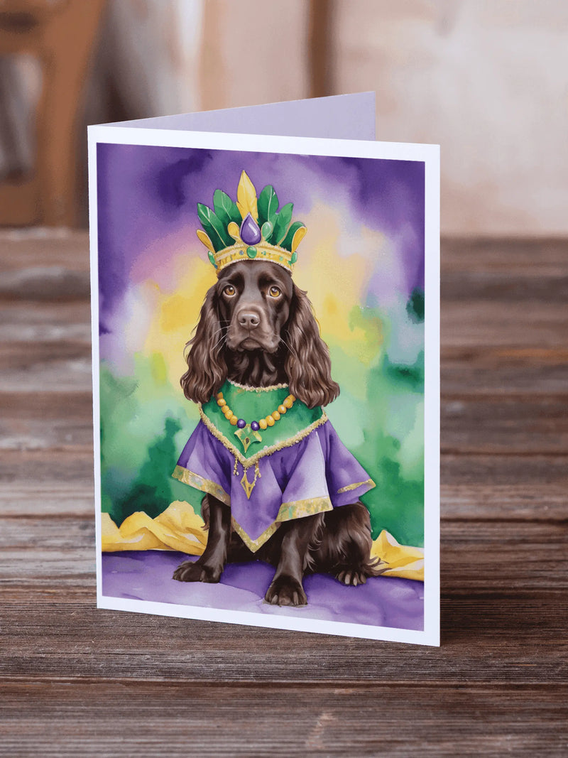 Boykin Spaniel King of Mardi Gras Greeting Cards Pack of 8 Caroline's Treasures