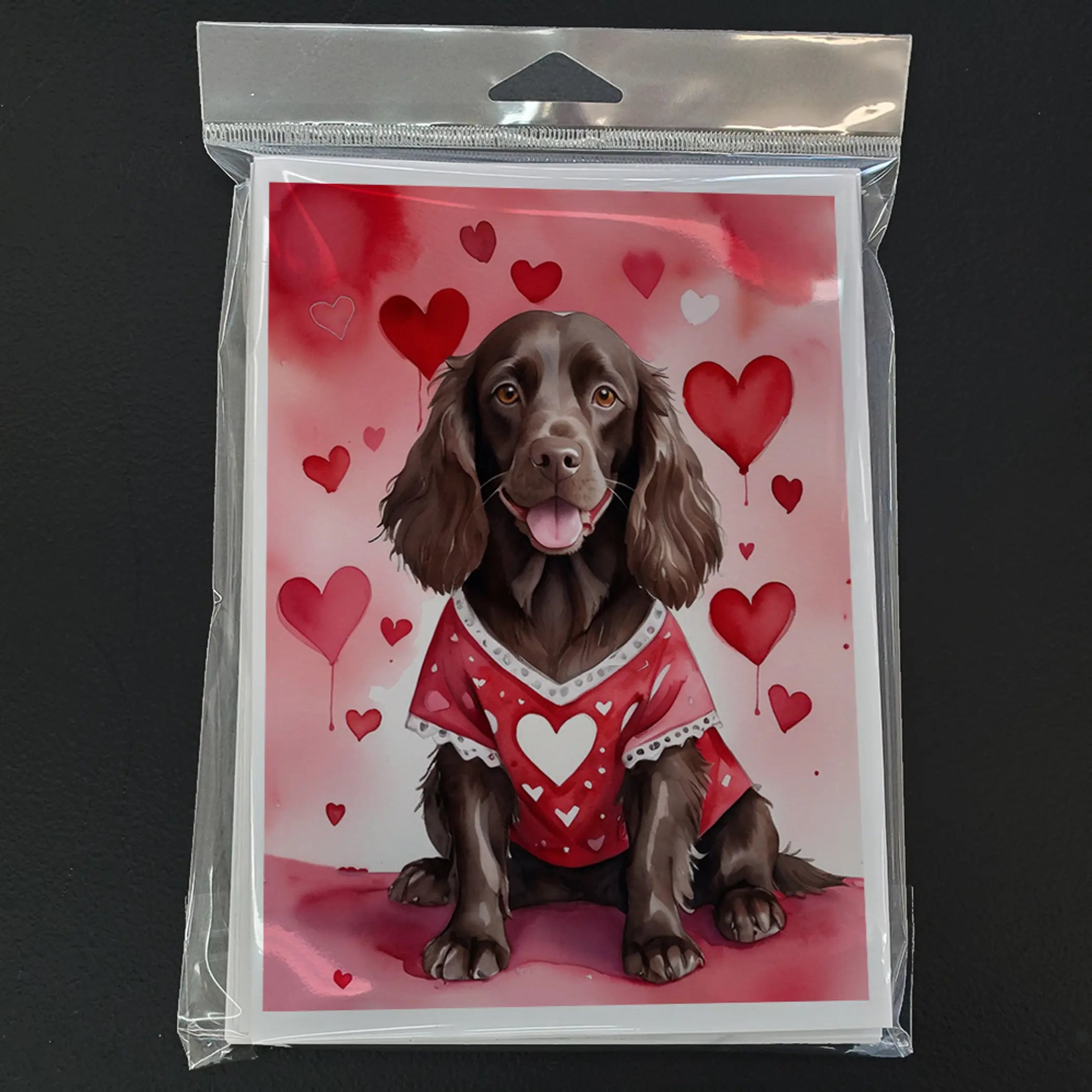 Boykin Spaniel My Valentine Greeting Cards Pack of 8 Caroline's Treasures