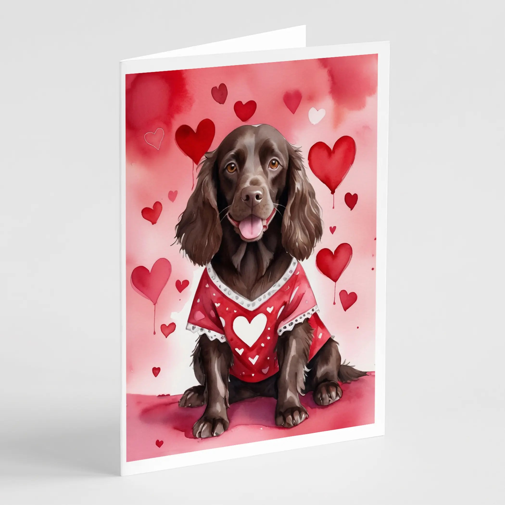 Boykin Spaniel My Valentine Greeting Cards Pack of 8 Caroline's Treasures
