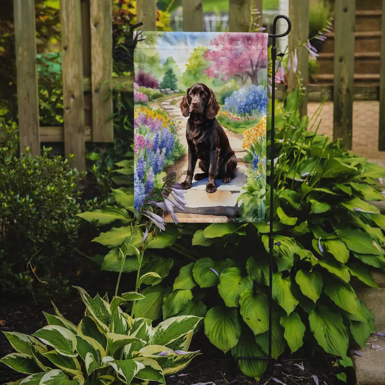 Boykin Spaniel Spring Path Garden Flag Caroline's Treasures