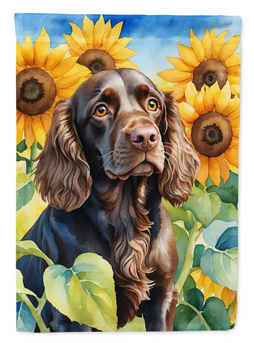 Boykin Spaniel in Sunflowers Garden Flag Caroline's Treasures