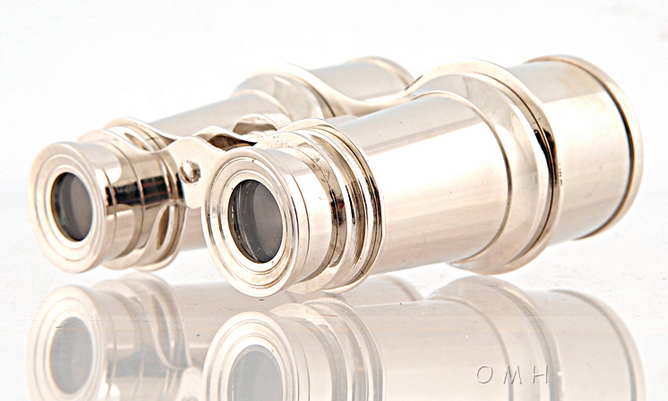 Brass Binoculars with Leather Case OMH USA