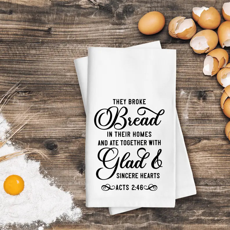 Break Bread Bible Verse Kitchen Towel The 308 Collective