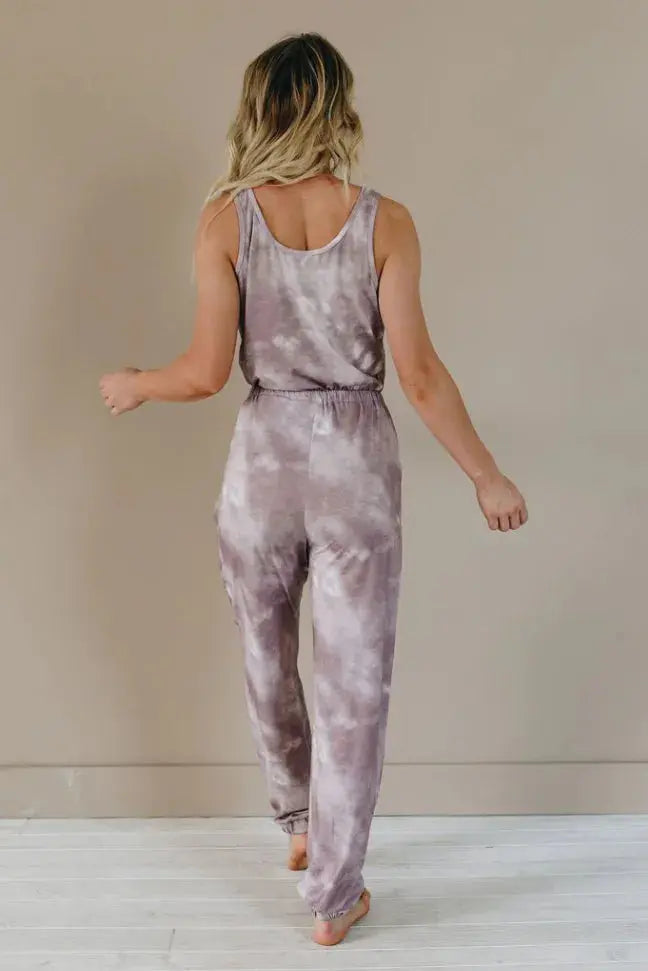 Break Free Tie Dye Jumpsuit Stay Warm in Style