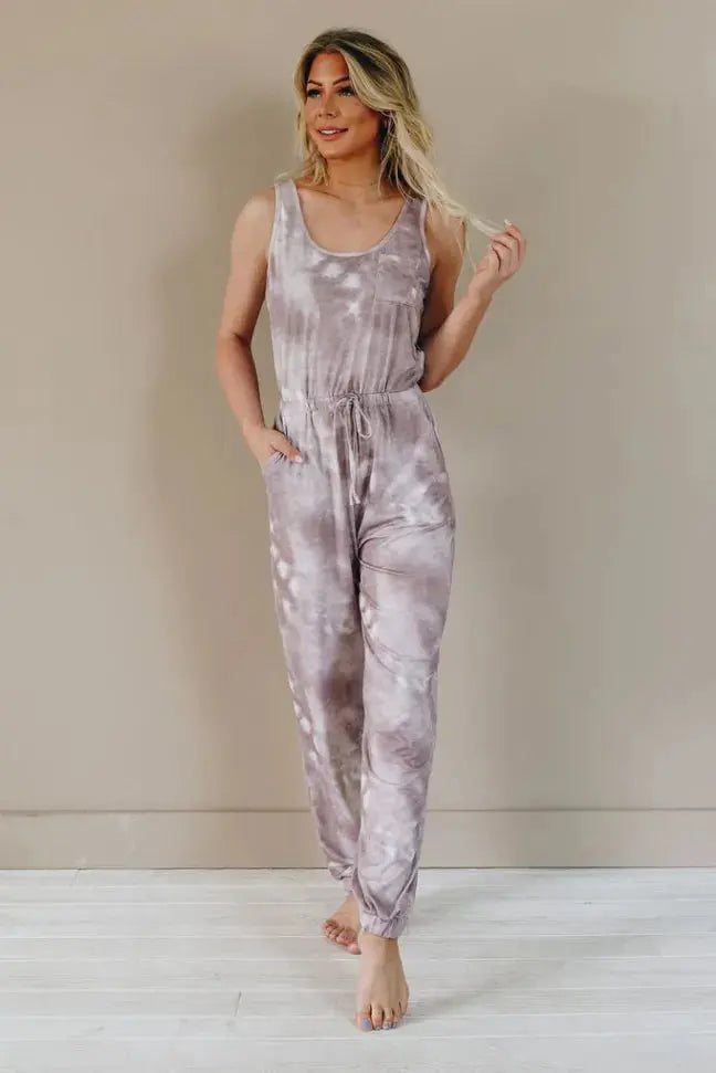Break Free Tie Dye Jumpsuit Stay Warm in Style