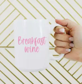 Breakfast wine ceramic coffee mug Mug & Mini
