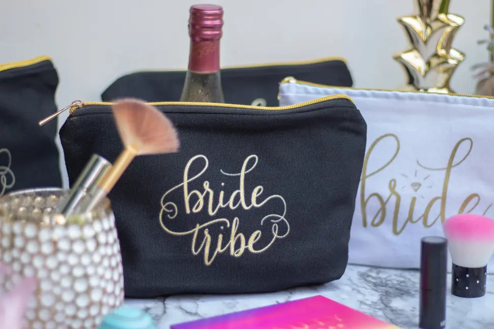 Bride/Bridesmaid Makeup Bag in Canvas Samantha Margaret