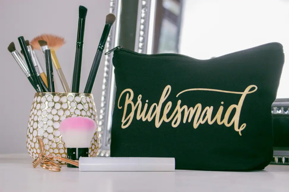 Bride/Bridesmaid Makeup Bag in Canvas Samantha Margaret