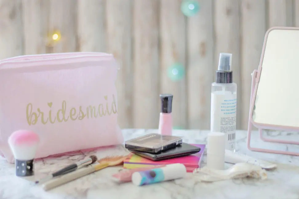 Bride/Bridesmaid Makeup Bag in Canvas Samantha Margaret