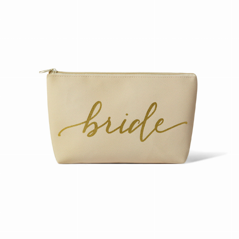 Bride/Bridesmaid Makeup Bag in Faux Leather Samantha Margaret