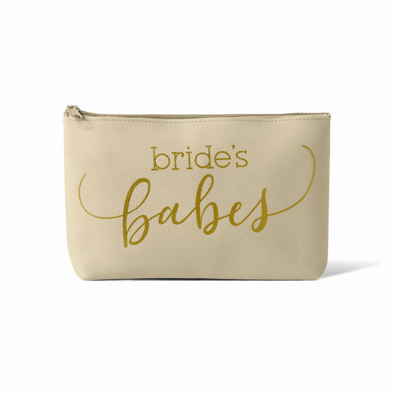 Bride/Bridesmaid Makeup Bag in Faux Leather Samantha Margaret
