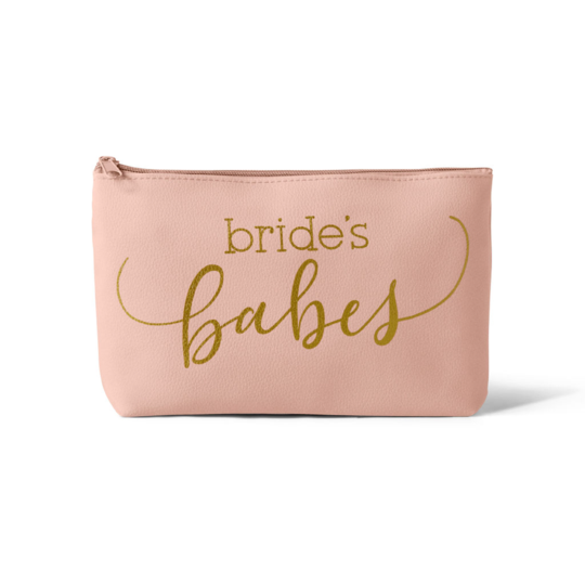 Bride/Bridesmaid Makeup Bag in Faux Leather Samantha Margaret