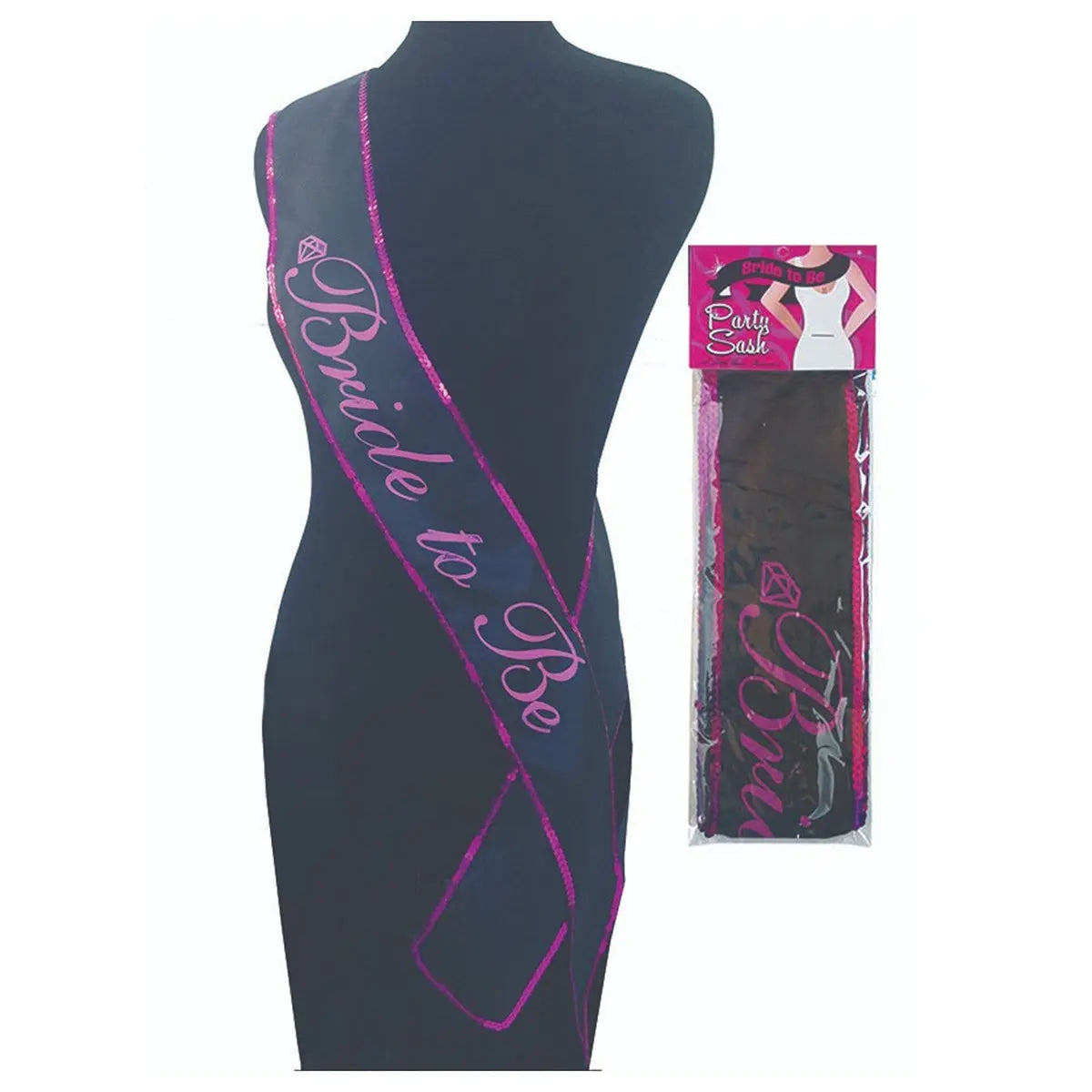 Bride to Be Black Sash Little Genie