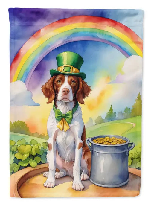 Brittany Spaniel St Patrick's Day Garden Flag Caroline's Treasures