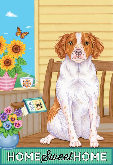 Brittany Spaniel - Tomoyo Pitcher Home Sweet Home Outdoor Flag Best of Breed