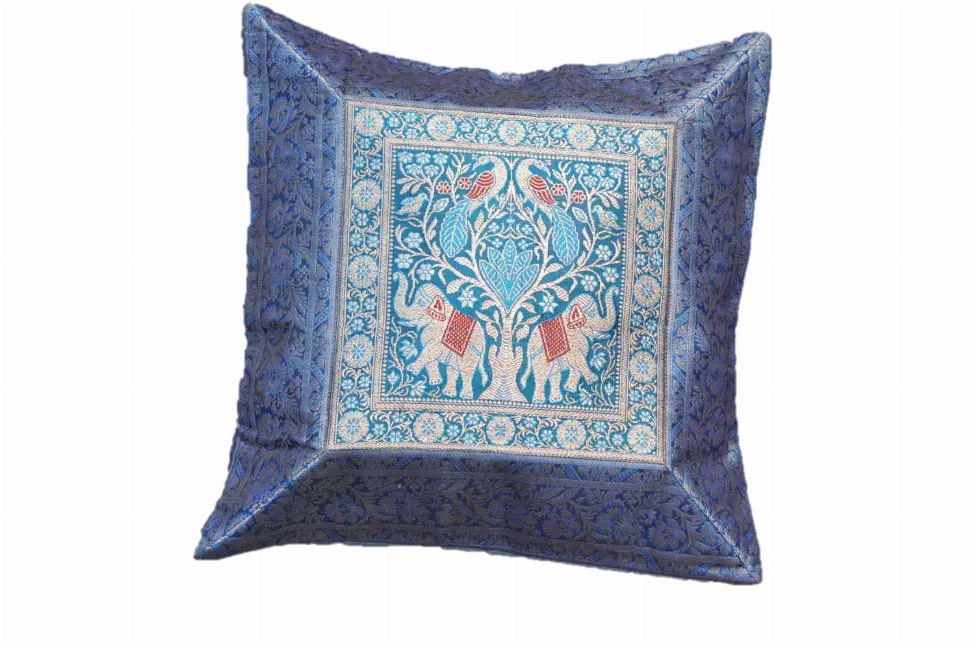 Brocade Silk Decorative Throw Pillow Case OMSutra