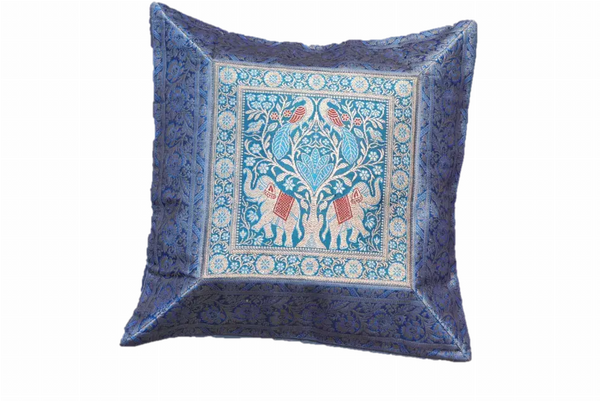 Brocade Silk Decorative Throw Pillow Case OMSutra