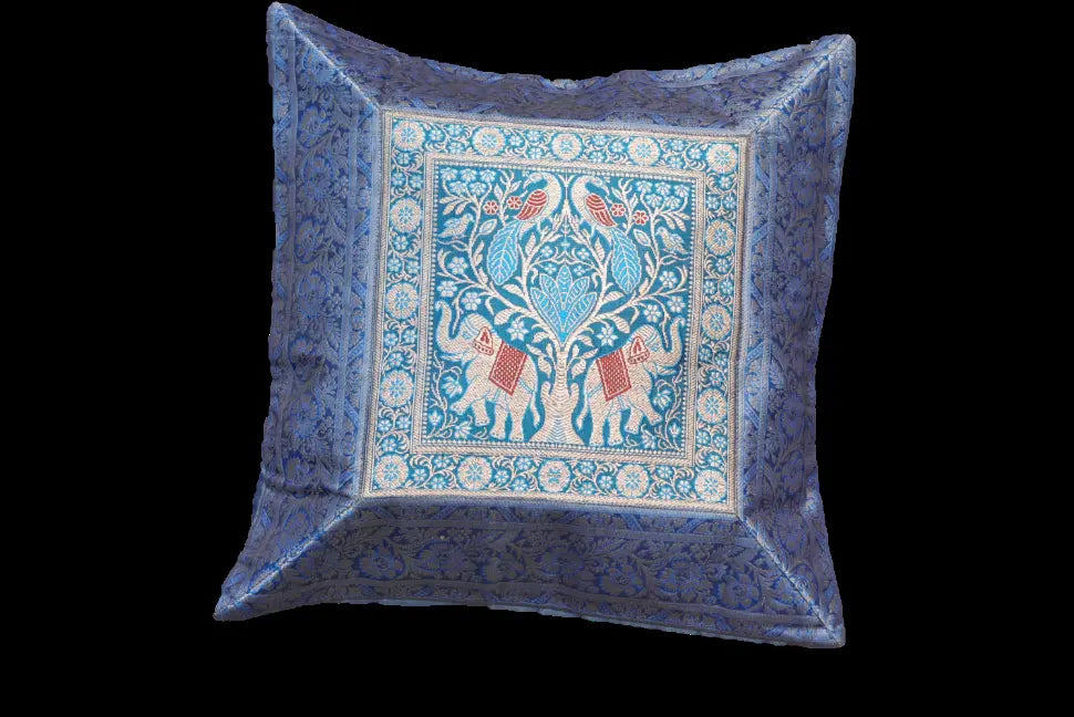 Brocade Silk Decorative Throw Pillow Case OMSutra