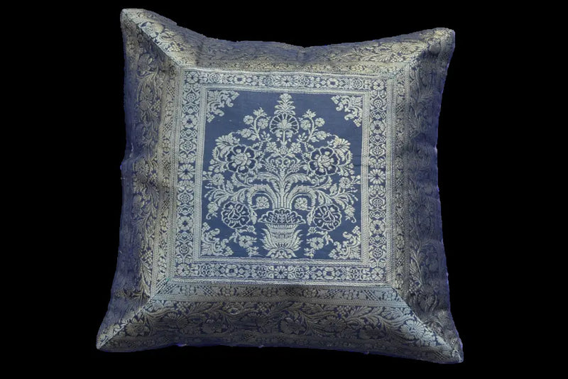 Brocade Silk Decorative Throw Pillow Case OMSutra