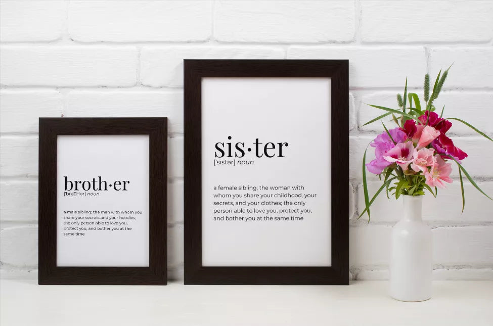 Brother - Greeting Card/Wall Art Print Black Cat Bazaar