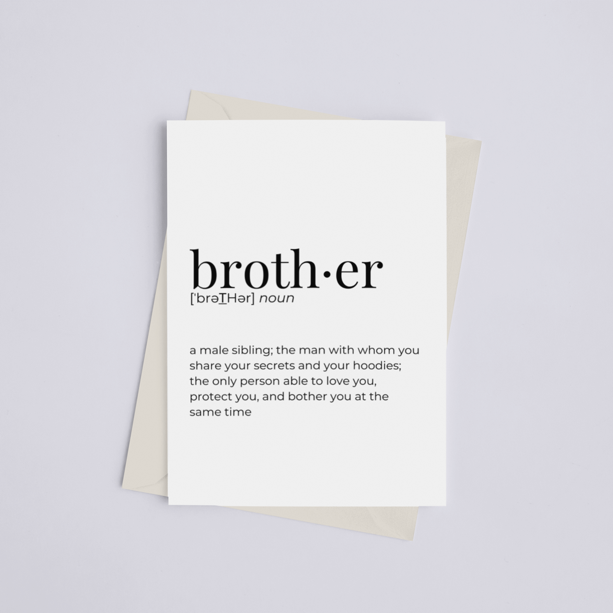Brother - Greeting Card/Wall Art Print Black Cat Bazaar