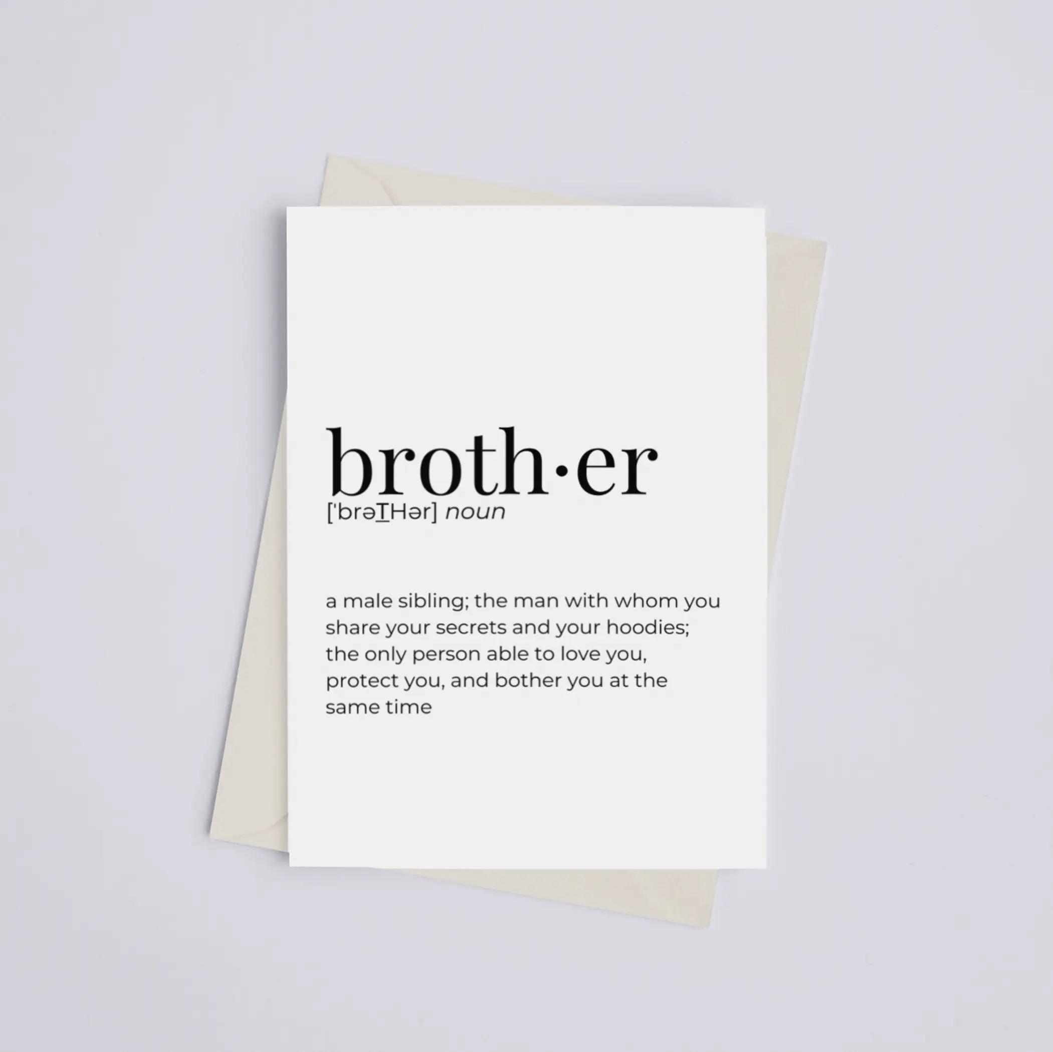 Brother - Greeting Card/Wall Art Print Black Cat Bazaar