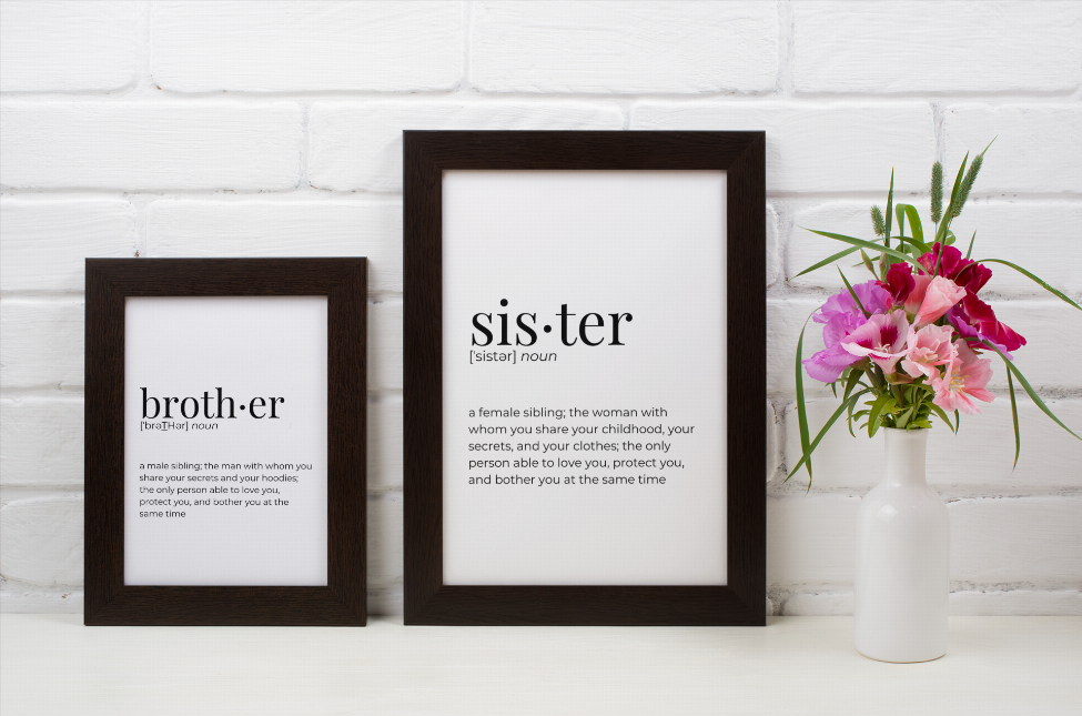 Brother - Greeting Card/Wall Art Print Black Cat Bazaar