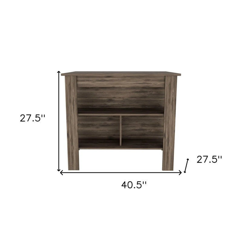 Brown 41" Kitchen Island With Storage Homeroots Kitchen & Dining