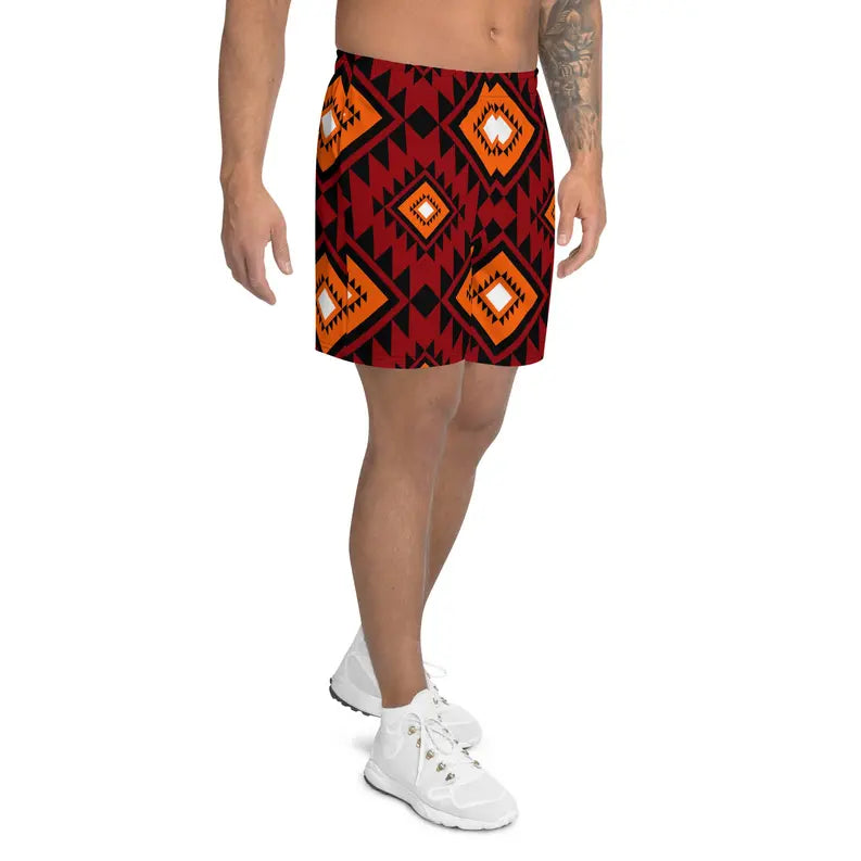Brown African Print Men's Shorts Adirelounge