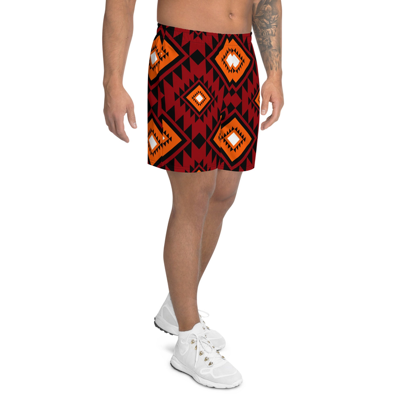 Brown African Print Men's Shorts Adirelounge