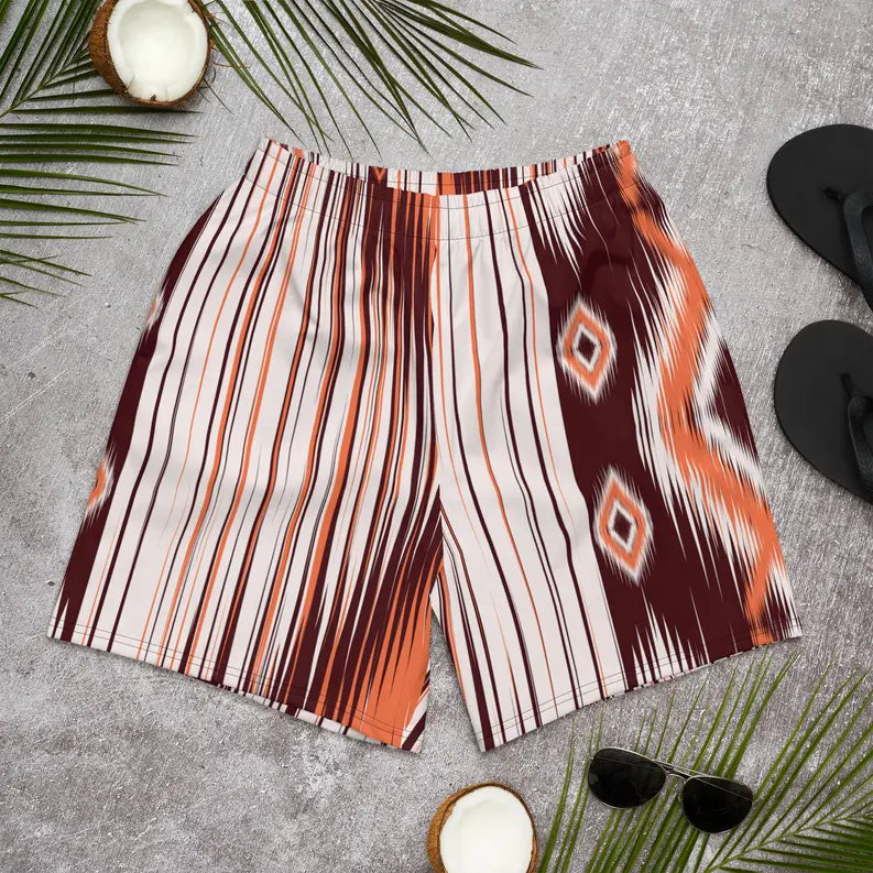 Brown Aztec Print Men's Shorts Adirelounge