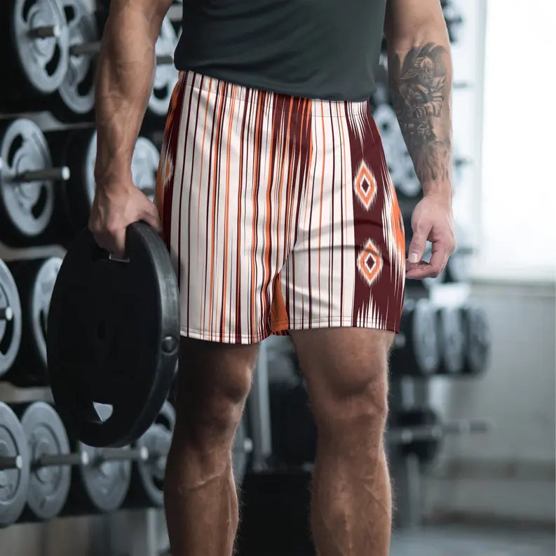 Brown Aztec Print Men's Shorts Adirelounge