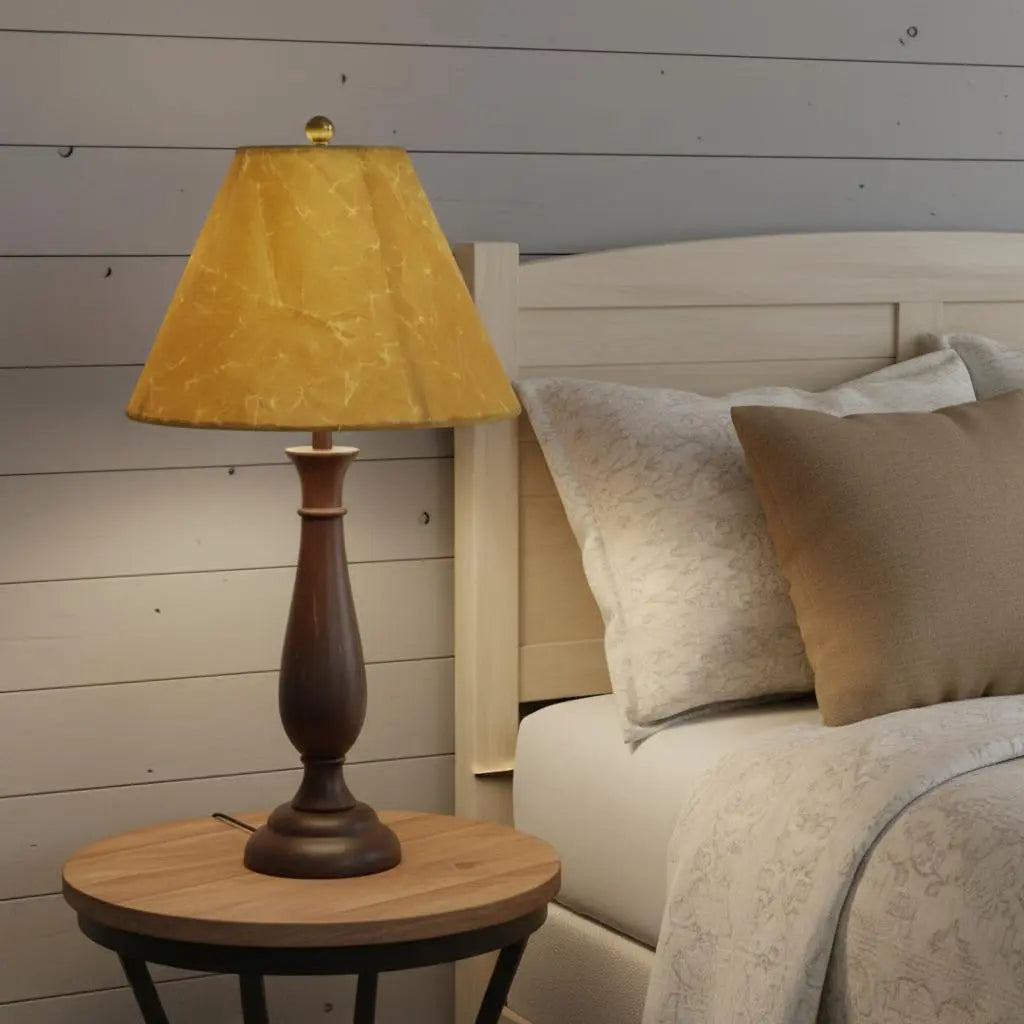 Brown Crinkle Oil Paper Empire Lamp Shade Homeroots Lighting