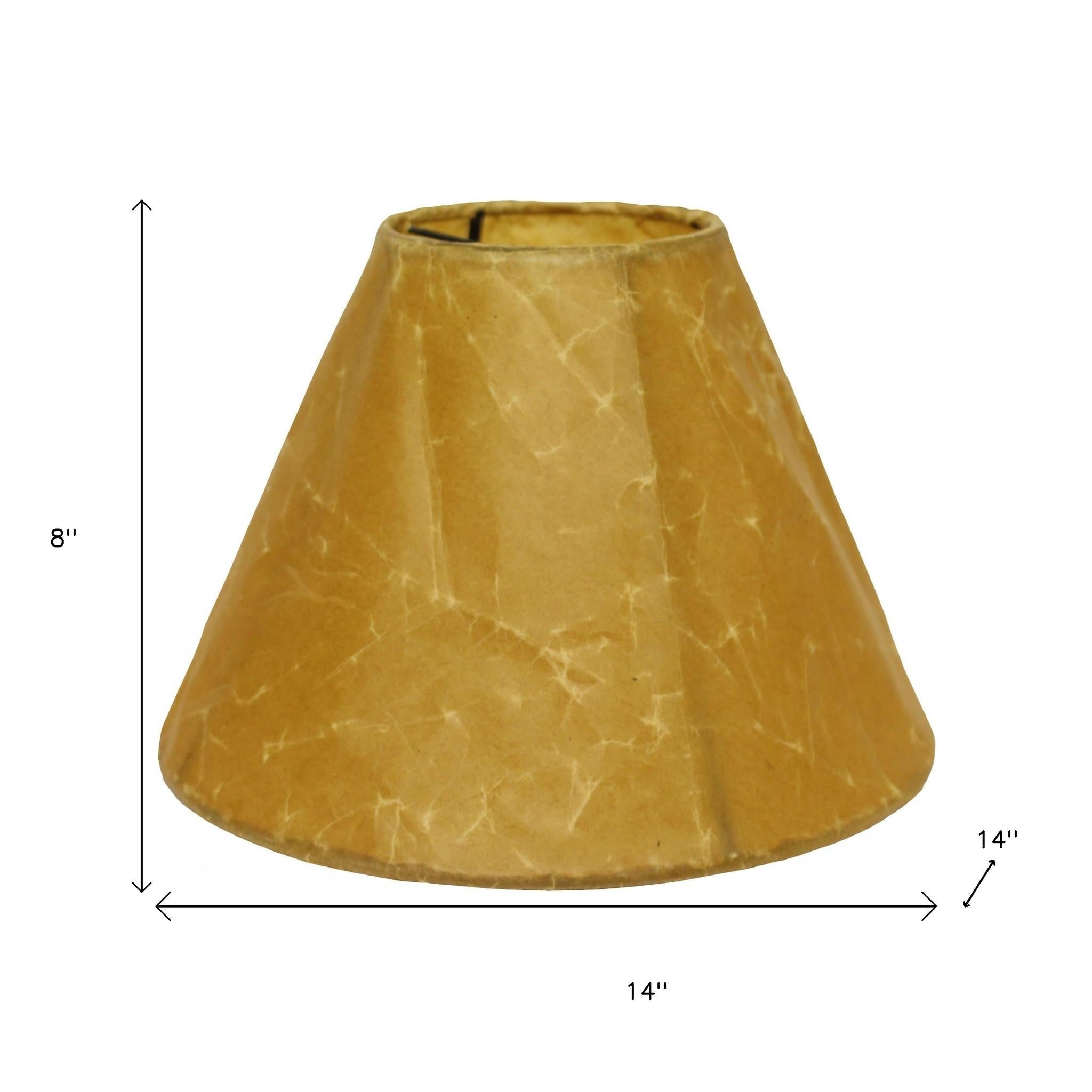 Brown Crinkle Oil Paper Empire Lamp Shade Homeroots Lighting