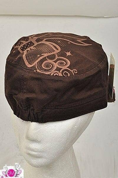 Brown Fashion Hat With Pink Bow SurelyMine