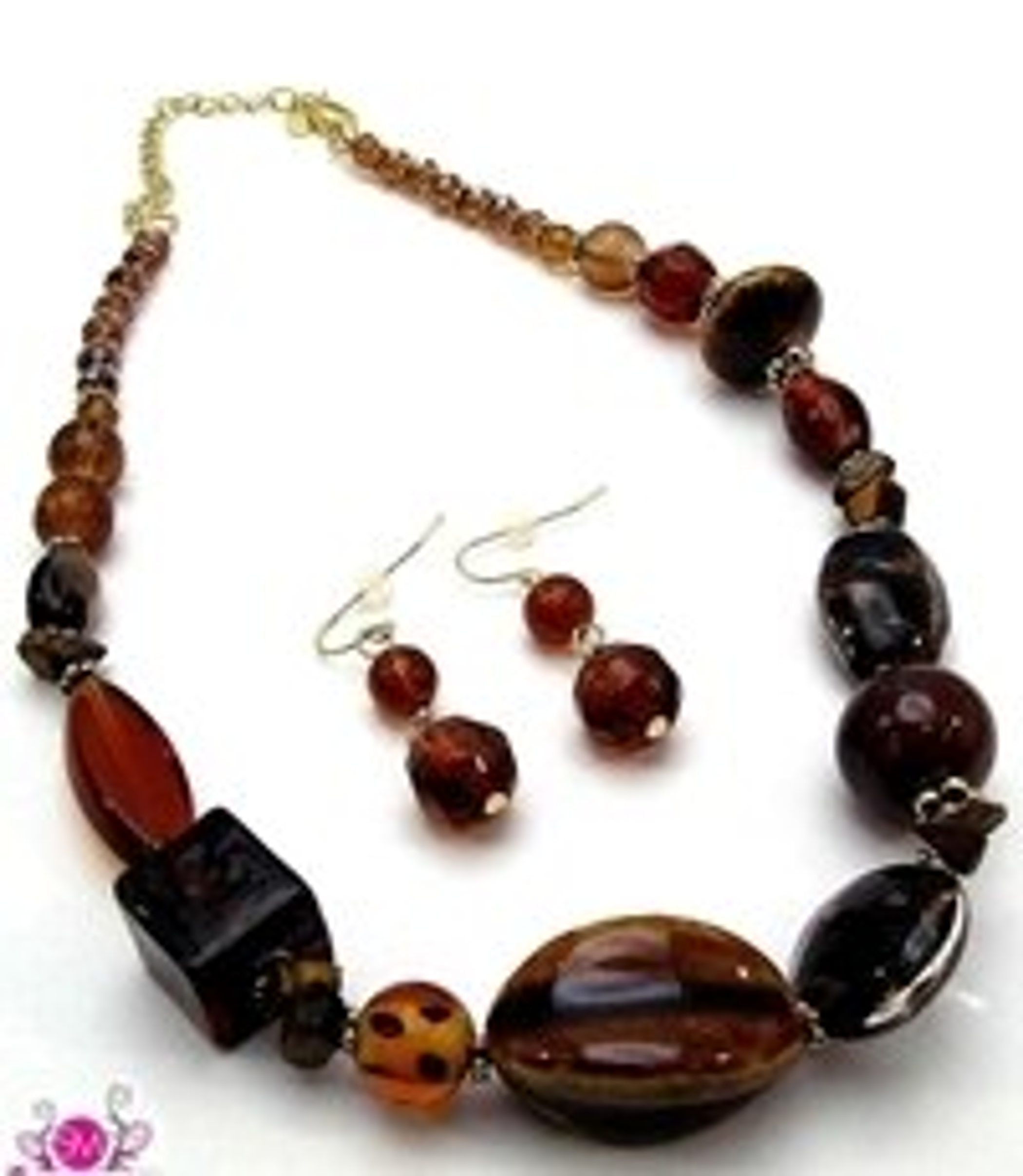 Brown Long Beaded Set SurelyMine