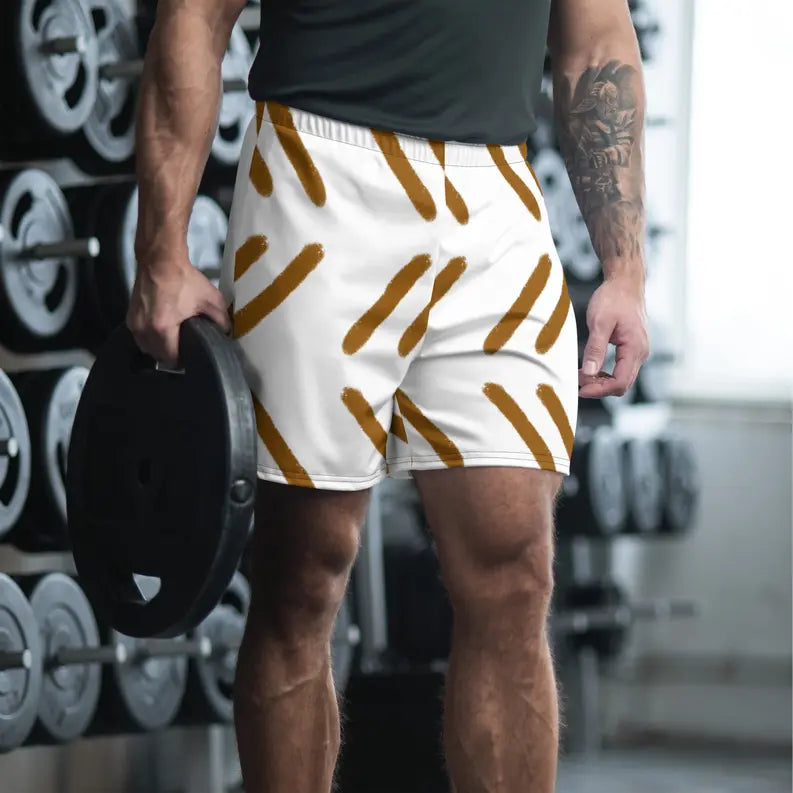 Brown Pattern Print Men's Shorts Adirelounge