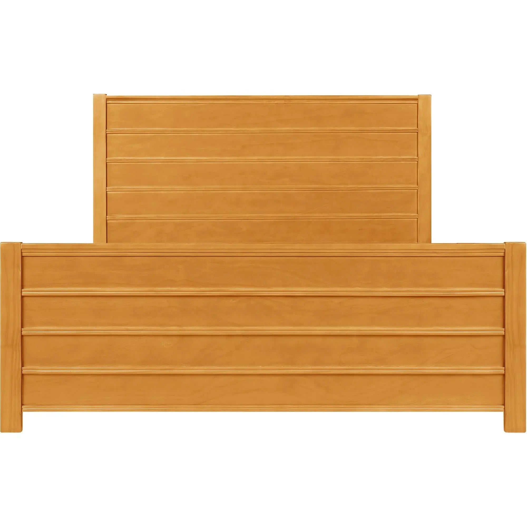 Brown Ribbed Texture Solid Wood Queen Bed Frame Homeroots Bed & Bath