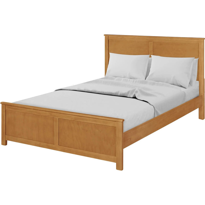 Brown Solid Wood King Bed Frame Homeroots Bed & Bath