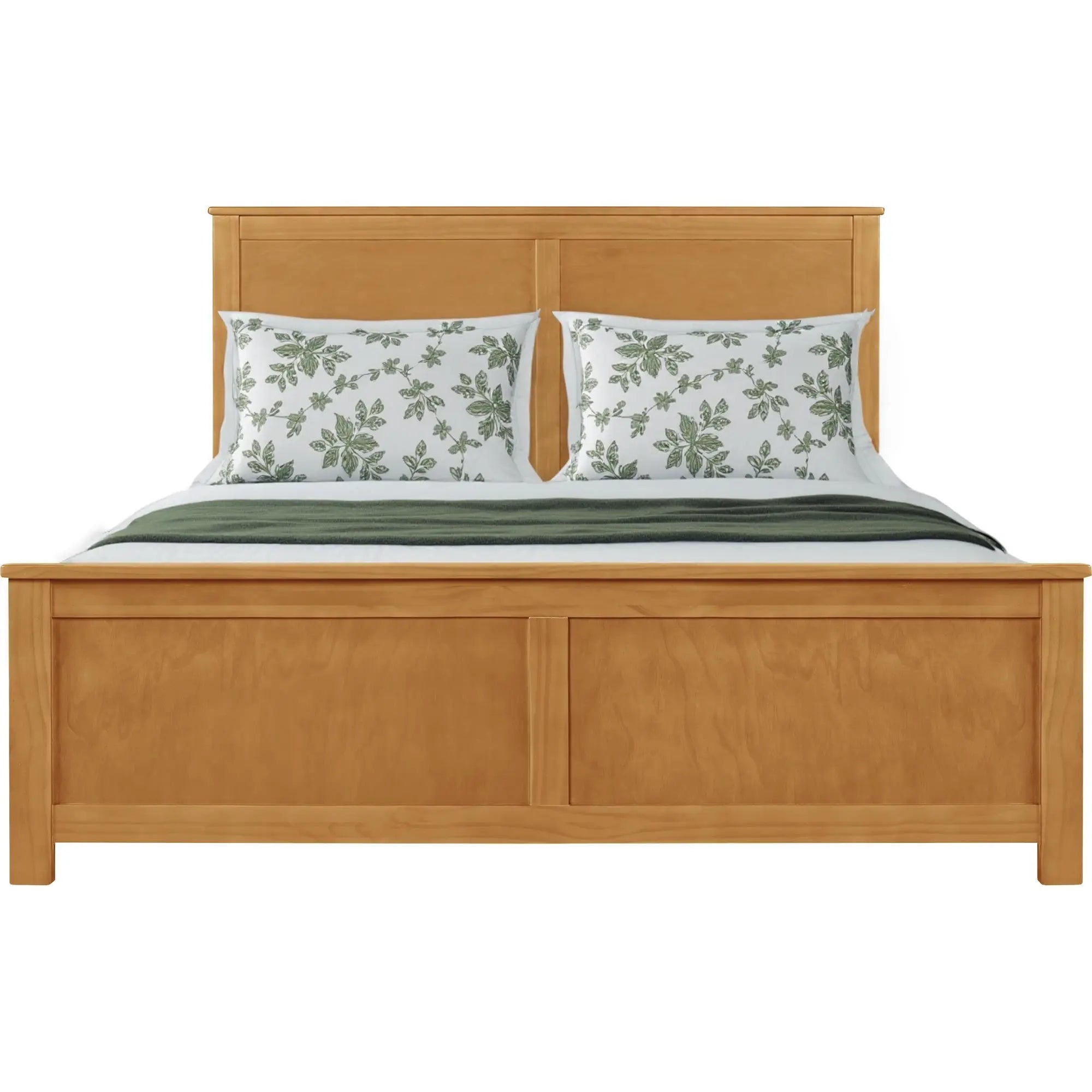 Brown Solid Wood Queen Bed Frame Homeroots Bed & Bath