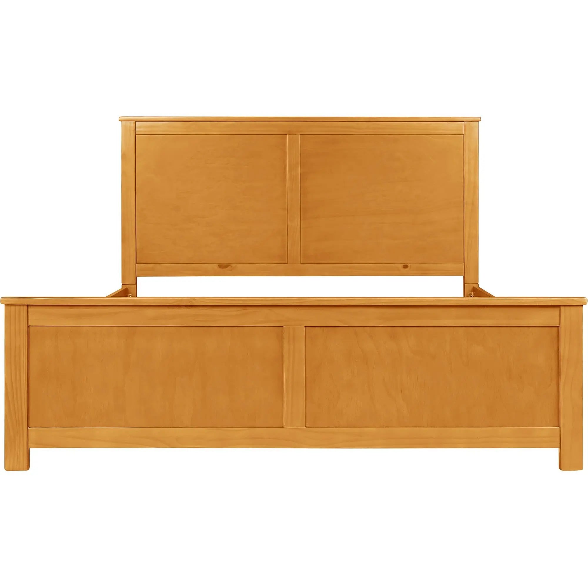 Brown Solid Wood Queen Bed Frame Homeroots Bed & Bath