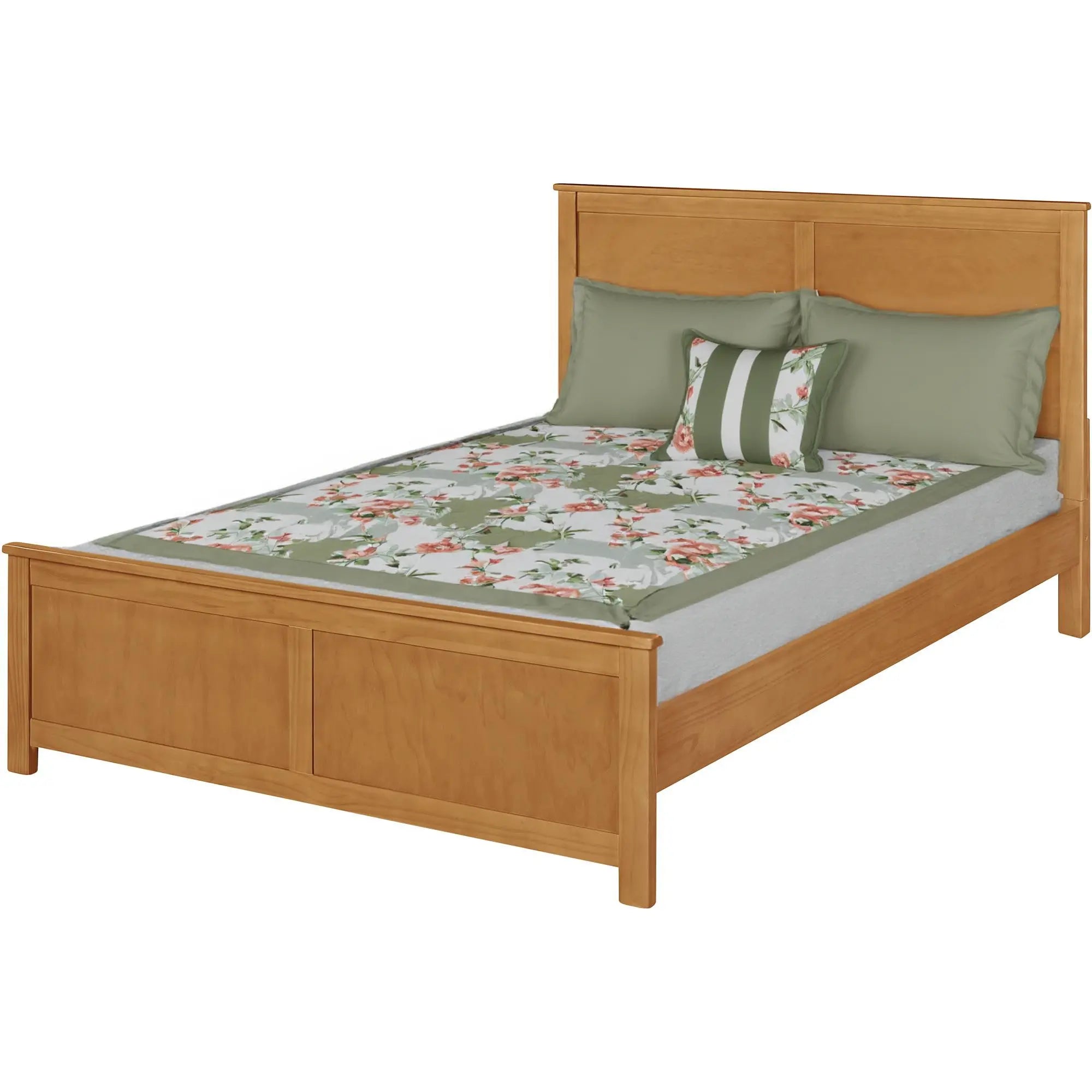Brown Solid Wood Queen Bed Frame Homeroots Bed & Bath