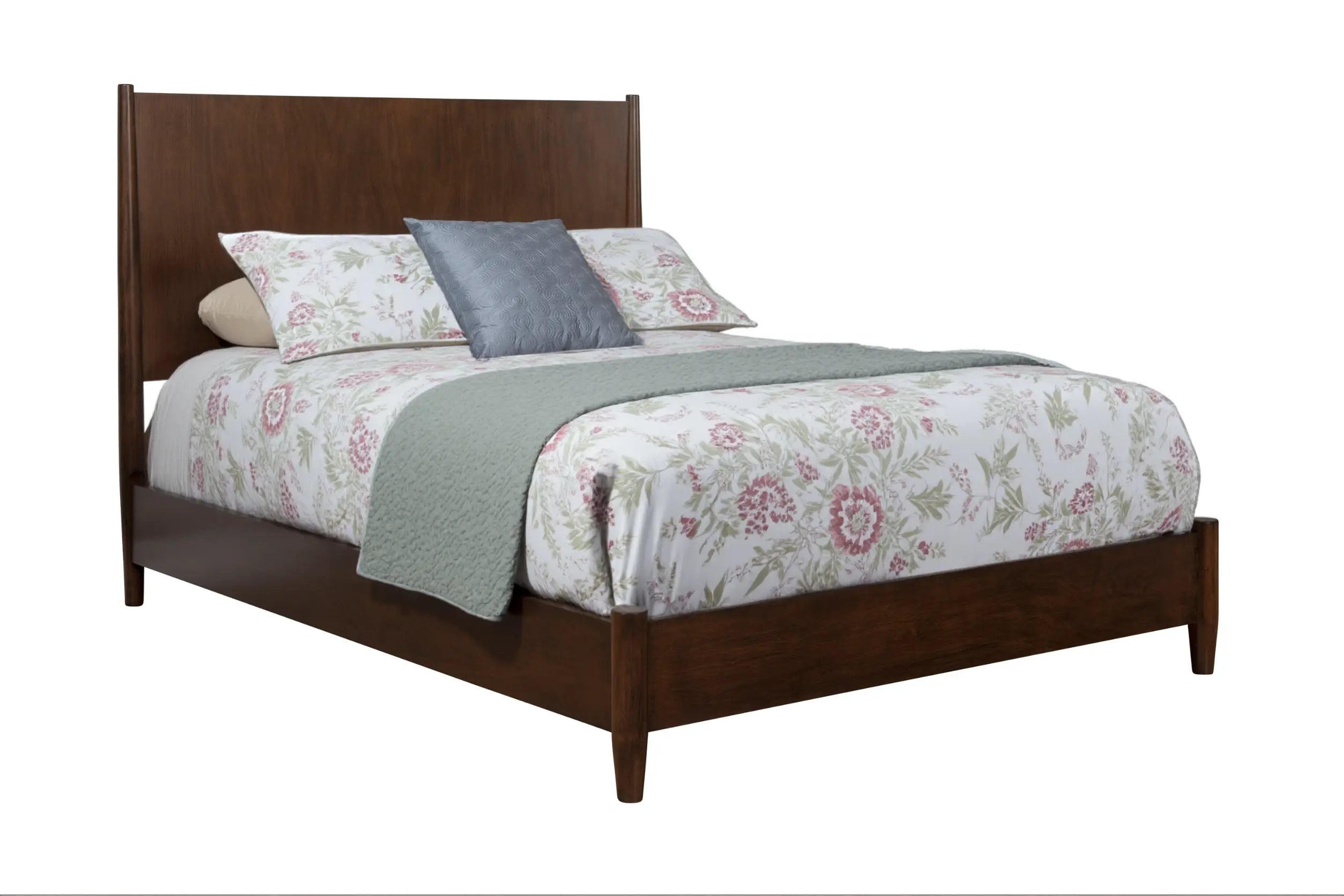 Brown Solid Wood Queen Bed Frame Homeroots Bed & Bath